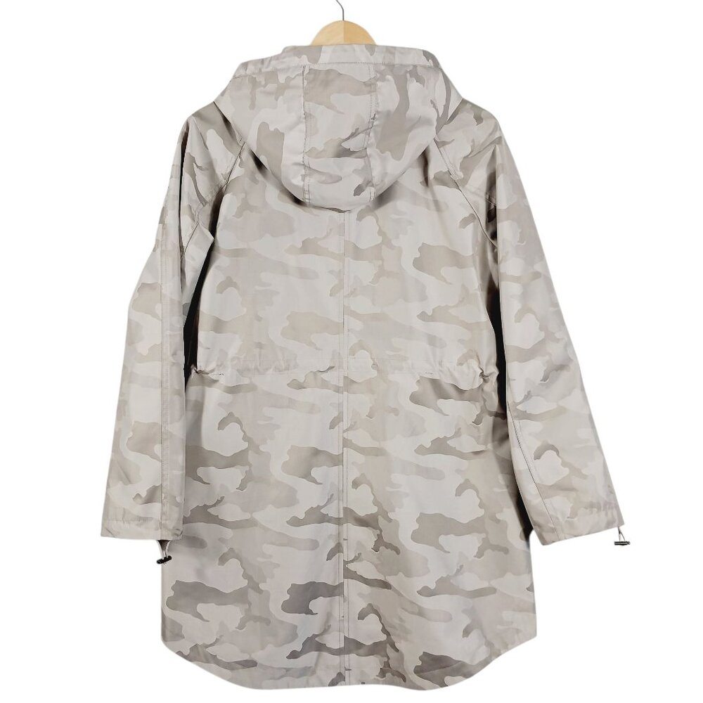 Chico's NWT Rain/Weather Jacket, Beige/Gray/Multi Camo, Size 1 U.S. 8/10 - Picture 3 of 16